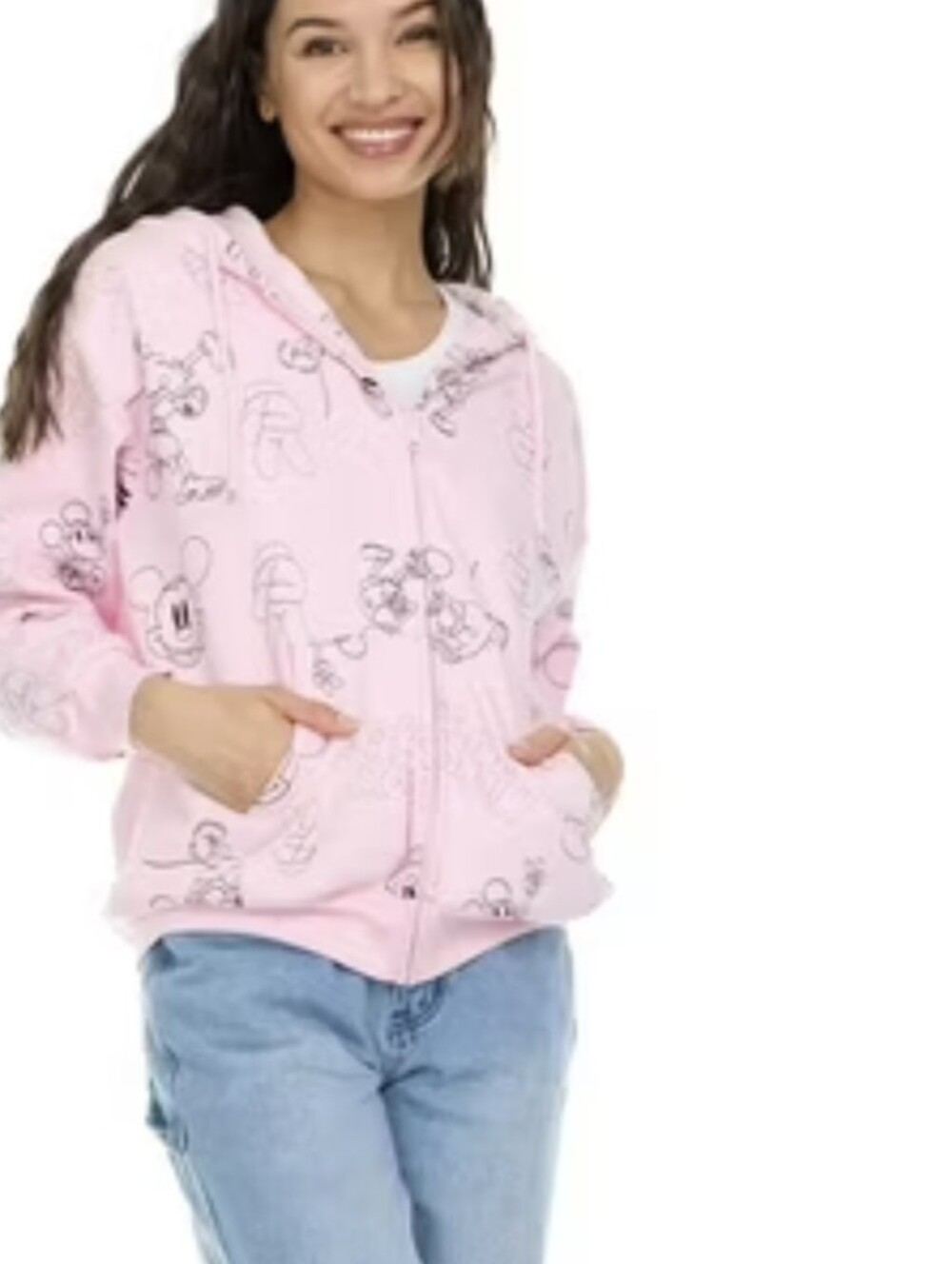 Disney Pink Mickey Mouse Zip-Up Hoodie